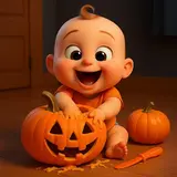 Nazlizy — Baby’s First Pumpkin Carving!